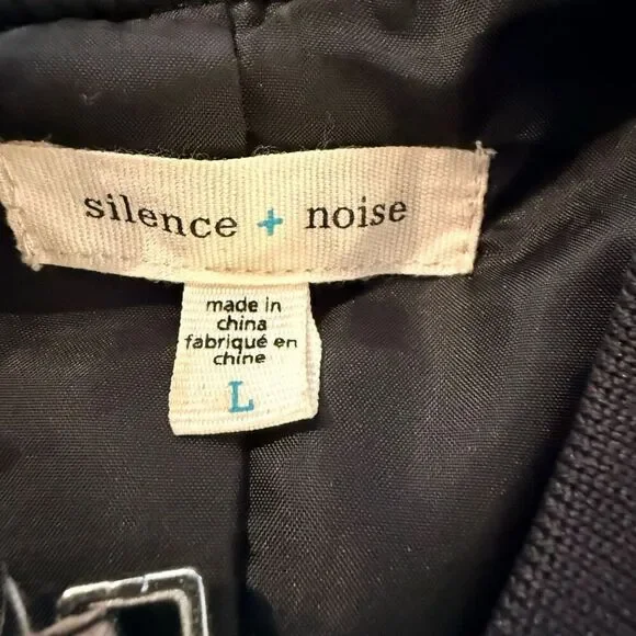 Silence + Noise Camo Full Zip Rita Bomber Moto Jacket Multicolor Large - Picture 7 of 7